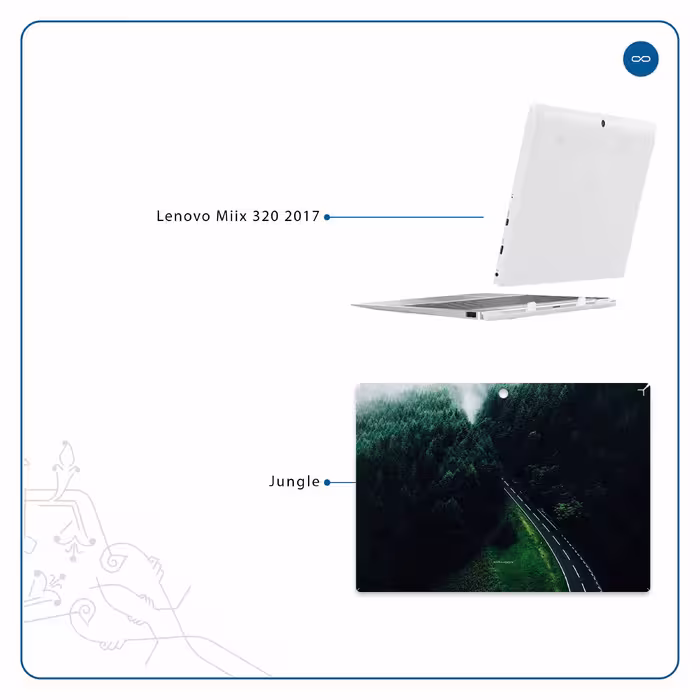 برچسب پوششی ماهوت مدل Jungle مناسب برای تبلت لنوو Miix 320 2017