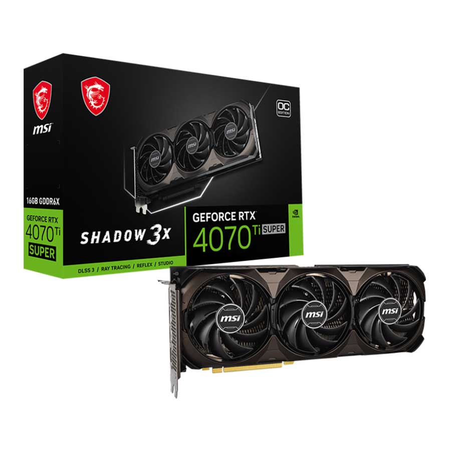 کارت گرافیک ام اس آی RTX 4070 Ti SUPER 16G SHADOW 3X OC GDDR6X