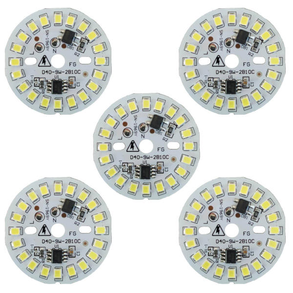 چیپ ال ای دی مدل 9 وات مدل 2b10c بسته 5 عددی