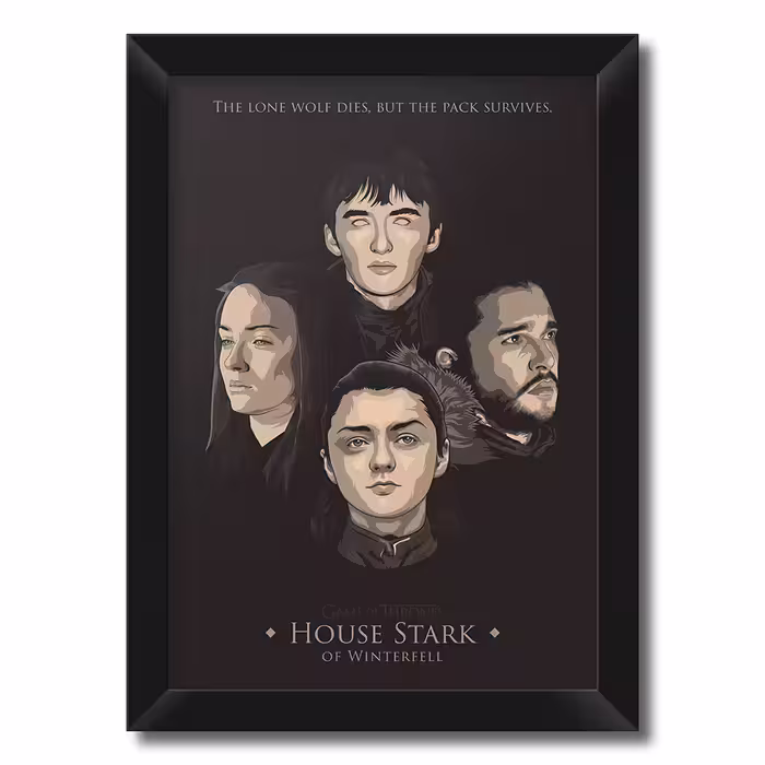 تابلو فنچ آرت طرح Game of Thrones - Stark کد GPH256