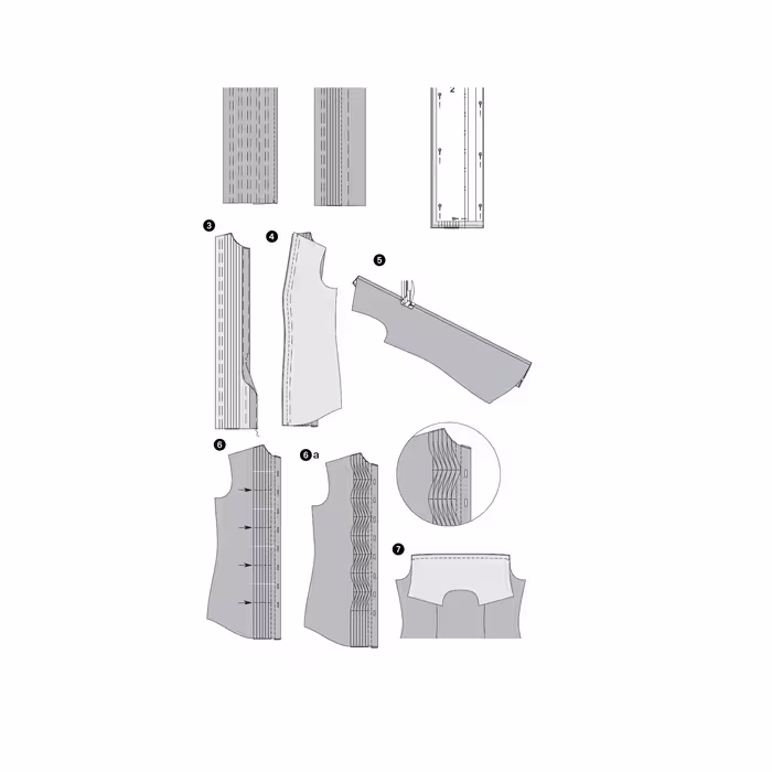 الگوی خیاطی تاپ و شومیز زنانه بوردا استایل کد 6578 سایز 34 تا 46 متد مولر
