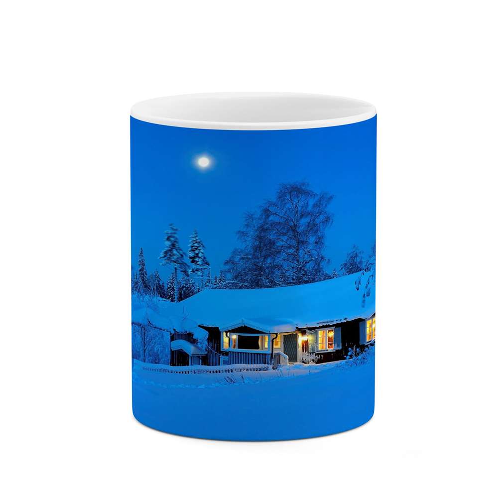 ماگ کاکتی طرح منظره برفی مدل mgs14974