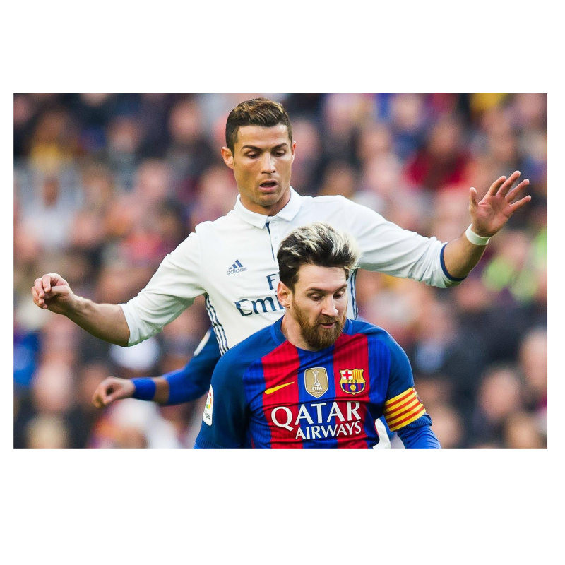 تابلو شاسی دنیای قاب مدل لیونل مسی طرح فوتبال | دنیای قاب