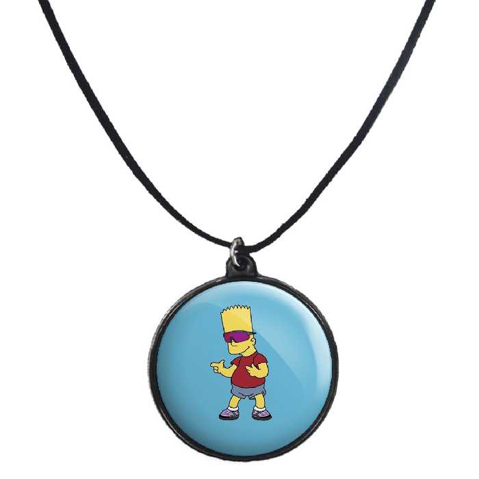 گردنبند پرمانه طرح سیمپسون ها کد pmb.21185 مدل دو طرفه