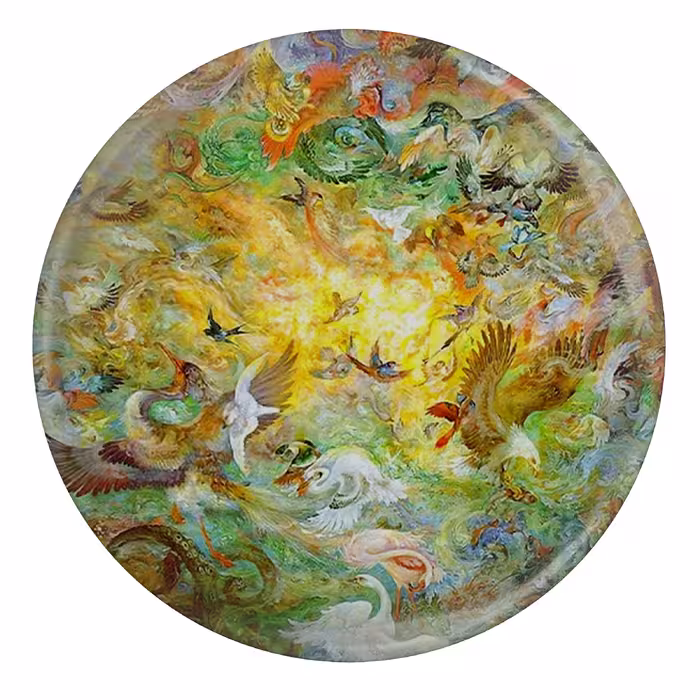 پیکسل طرح نقاشی سنتی پرنده مدل S10235