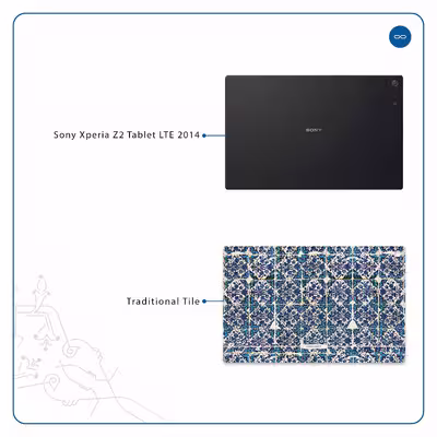 برچسب پوششی ماهوت مدل Iran-Tile1 مناسب برای تبلت سونی Xperia Z2 Tablet LTE 2014
