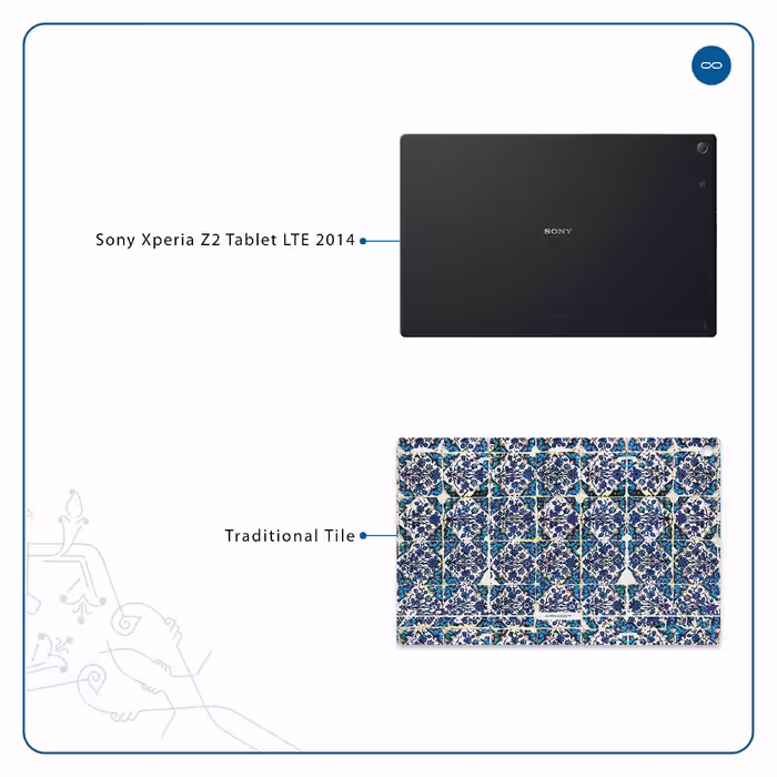 برچسب پوششی ماهوت مدل Iran-Tile1 مناسب برای تبلت سونی Xperia Z2 Tablet LTE 2014