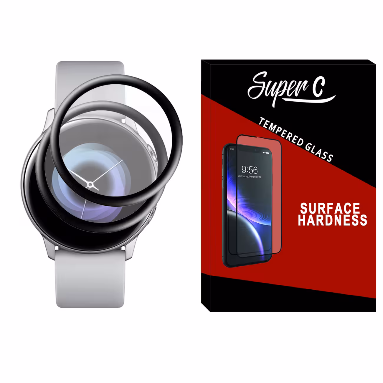 محافظ صفحه نمایش نانو سوپرسی مدل SRC مناسب برای ساعت هوشمند سامسونگ Galaxy Watch Active 2 40mm بسته دو عددی