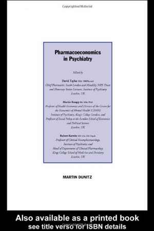 [PDF] دانلود کتاب Pharmacoeconomics In Psychiatry, 2001