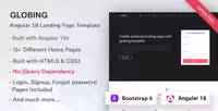 دانلود قالب انگولار صفحه فرود Globing