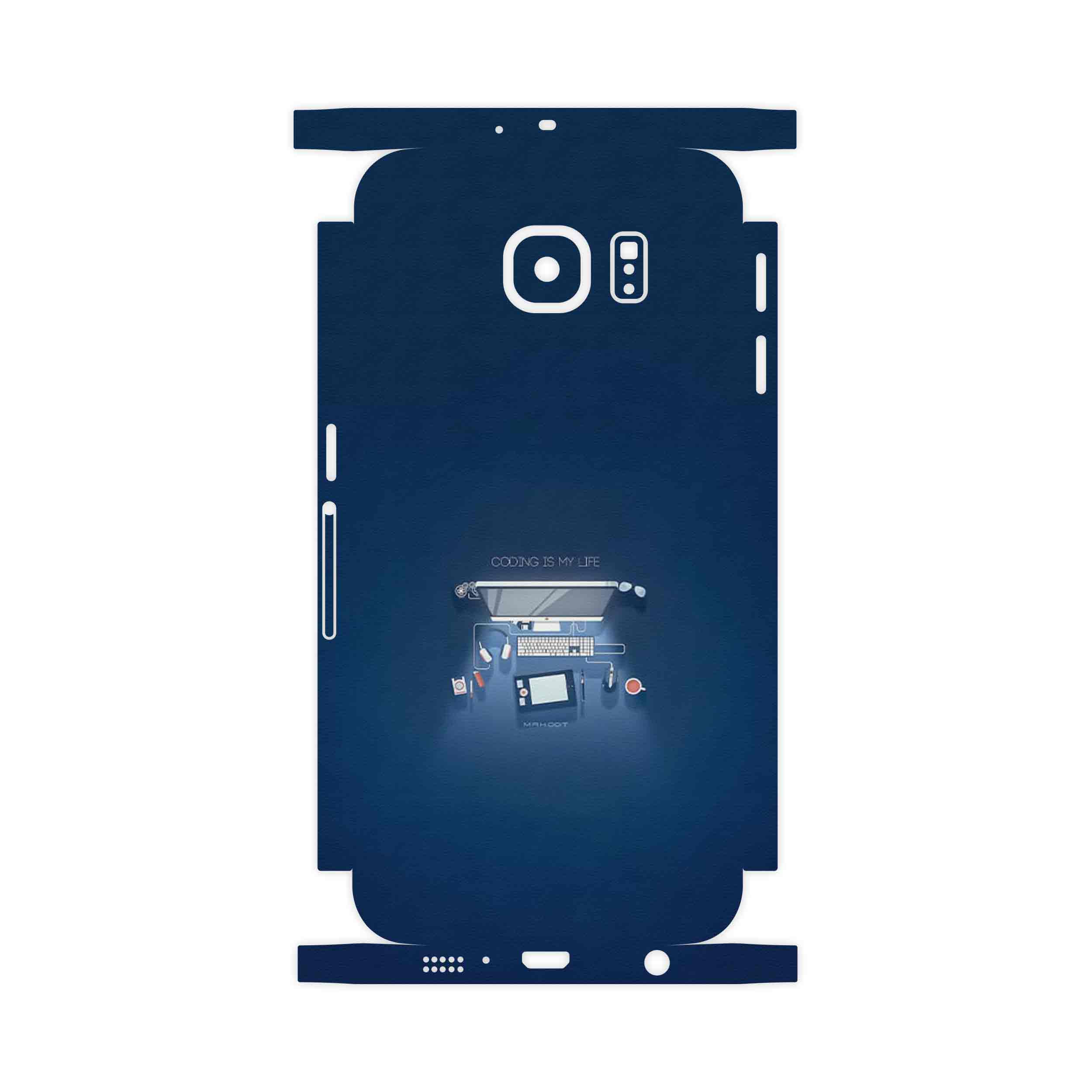 برچسب پوششی ماهوت مدل Programming 3-FullSkin مناسب برای گوشی موبایل سامسونگ Galaxy S6