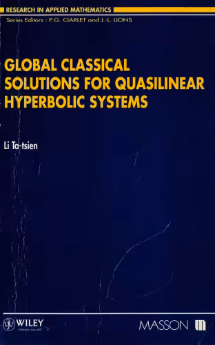 خرید و دانلود نسخه کامل کتاب Global Classical Solutions for Quasilinear Hyperbolic Systems