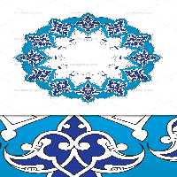 وکتور اسلیمی شمسه آبی رنگ | گرافیک با طعم تربچه