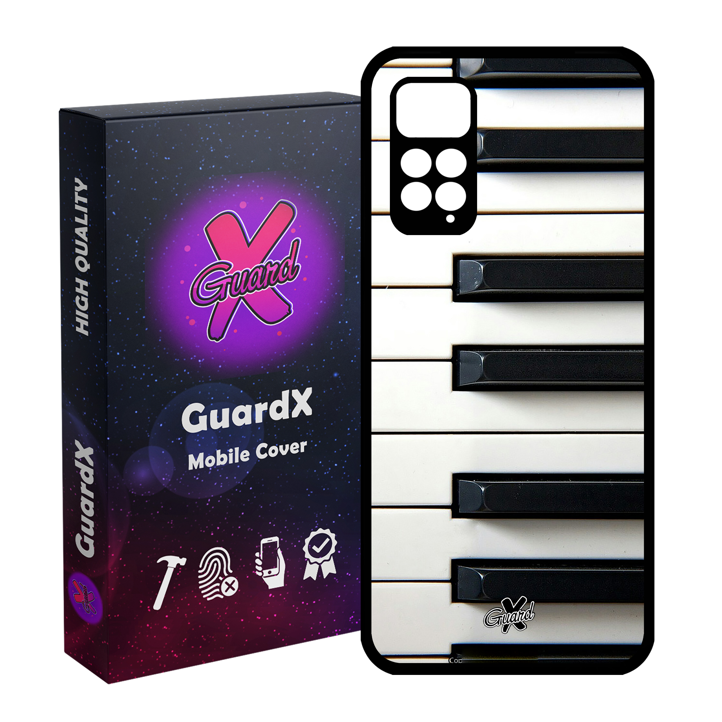 کاور گارد ایکس طرح Piano مدل Glass10101 مناسب برای گوشی موبایل شیائومی Redmi Note 11 Pro 4G/5G