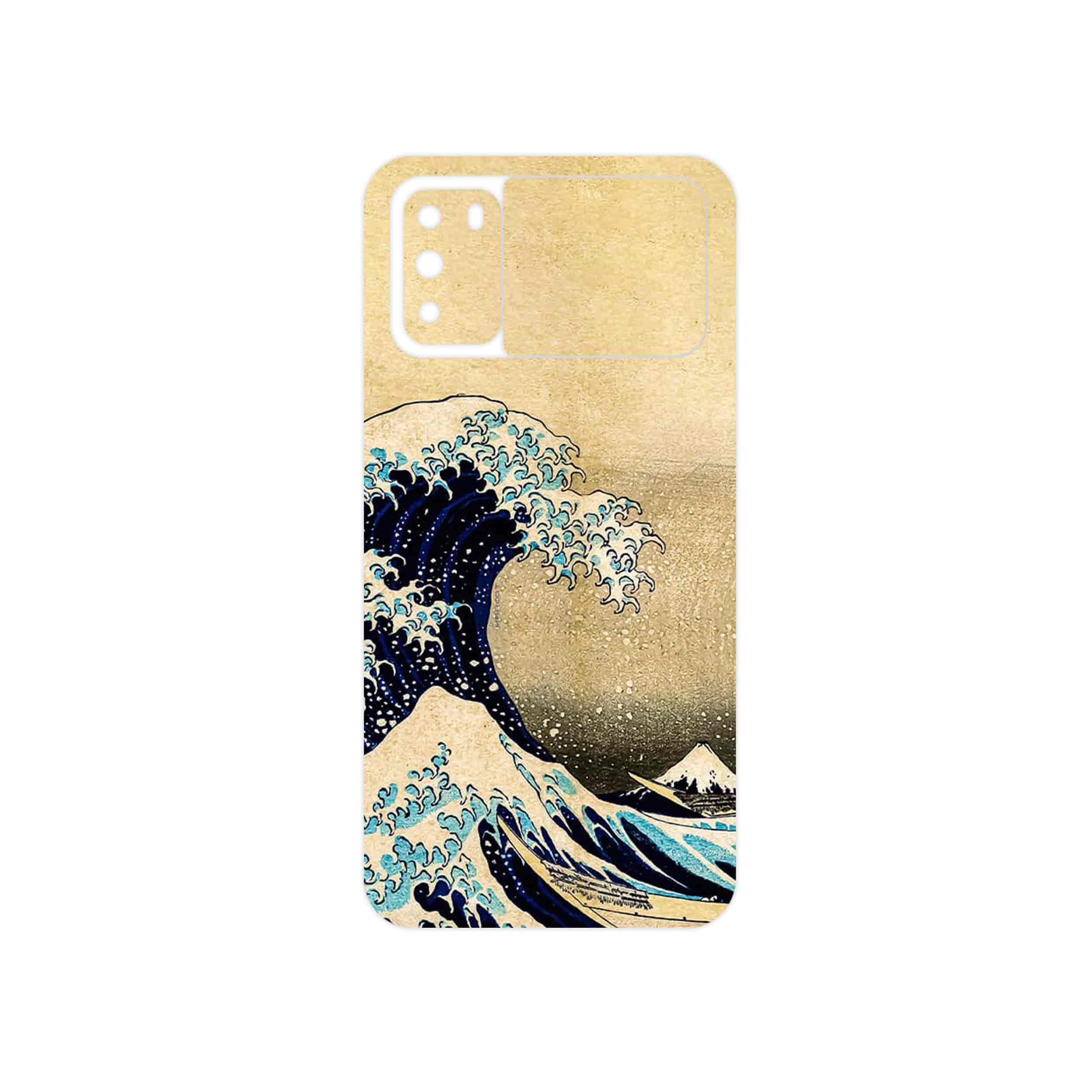 برچسب پوششی ماهوت مدل The Great Wave off Kanagawa of Hokusai مناسب برای گوشی موبایل شیائومی Poco M3