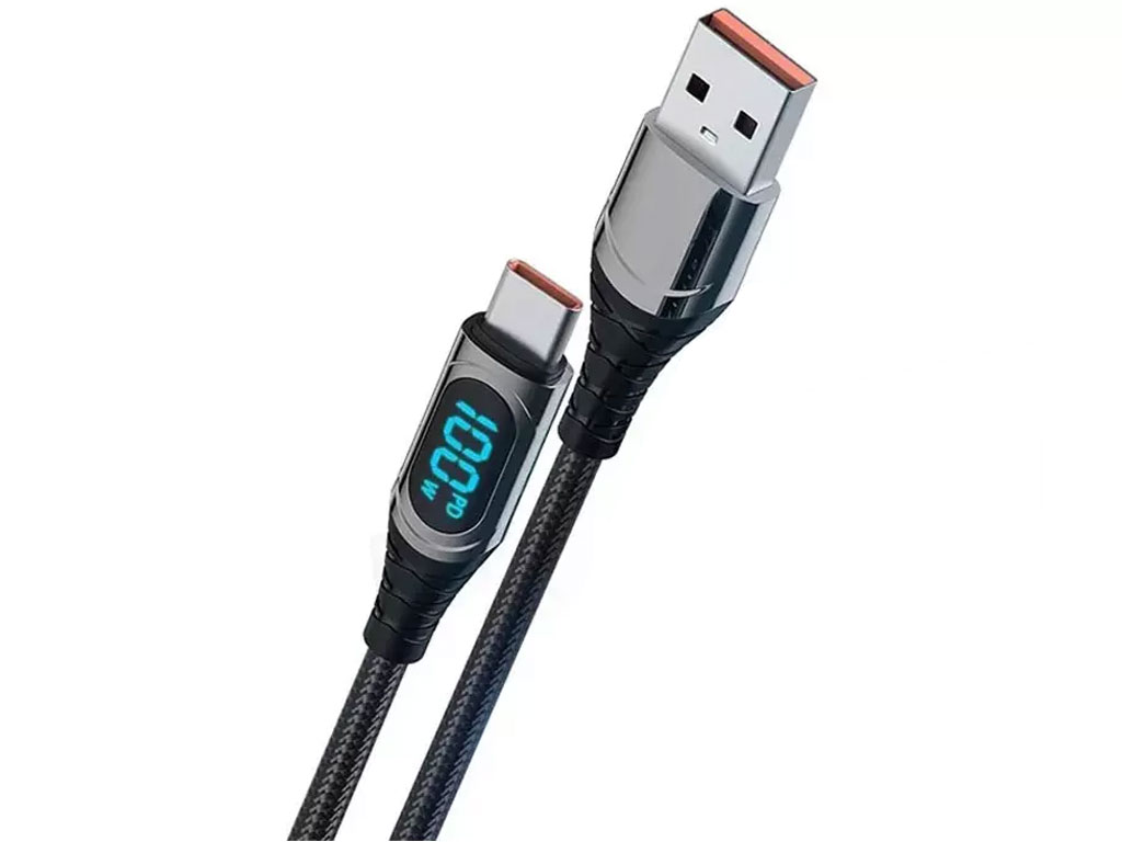 کابل شارژ یو اس بی به تایپ سی 6 آمپر رسی Recci RTC-P21C Type-C FAST CHARGING CABLE
