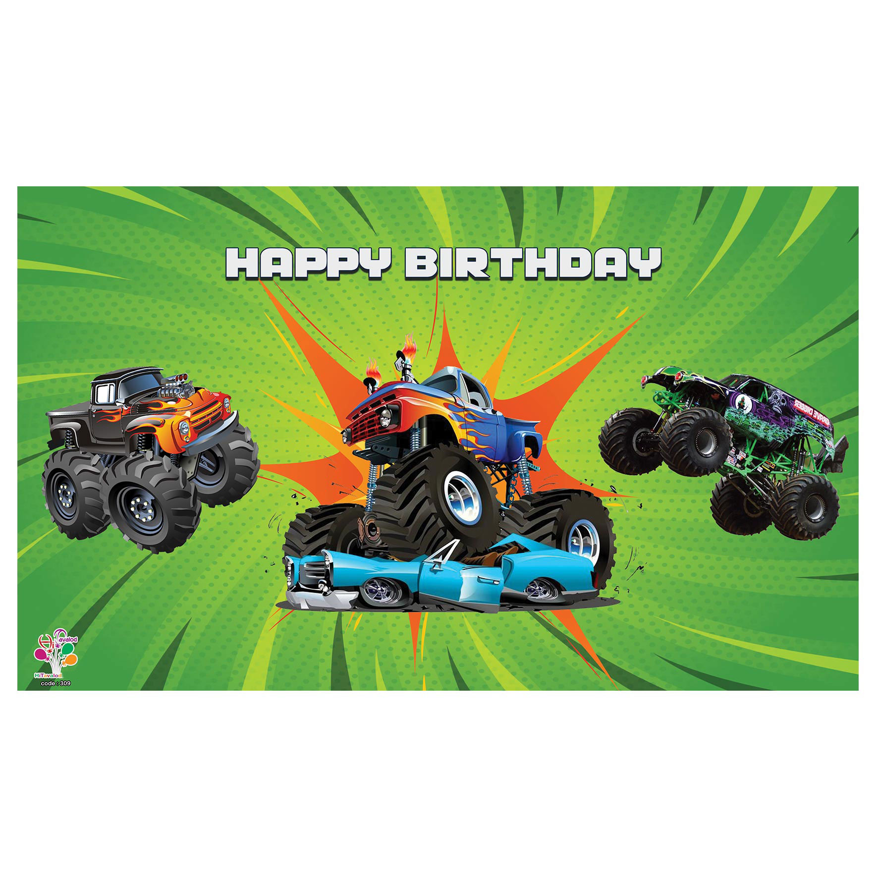   بنر تولد طرح مانستر جم کد 309