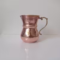پارچ شکمی مسی دسته برنجی نانو شده تک نفره اشراق