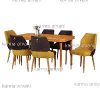 میزناهارخوری10نفره چوبی رافائل رنگ زردبرند کارما ارسال راااااااااااایگان 