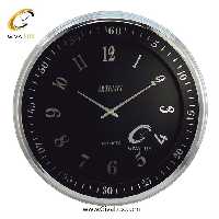 ساعت دیواری اورجینال آرتمیس آلیاژ فلزی نقره ای| کد رفرنس 90015، مدل: 2037SilverBlack