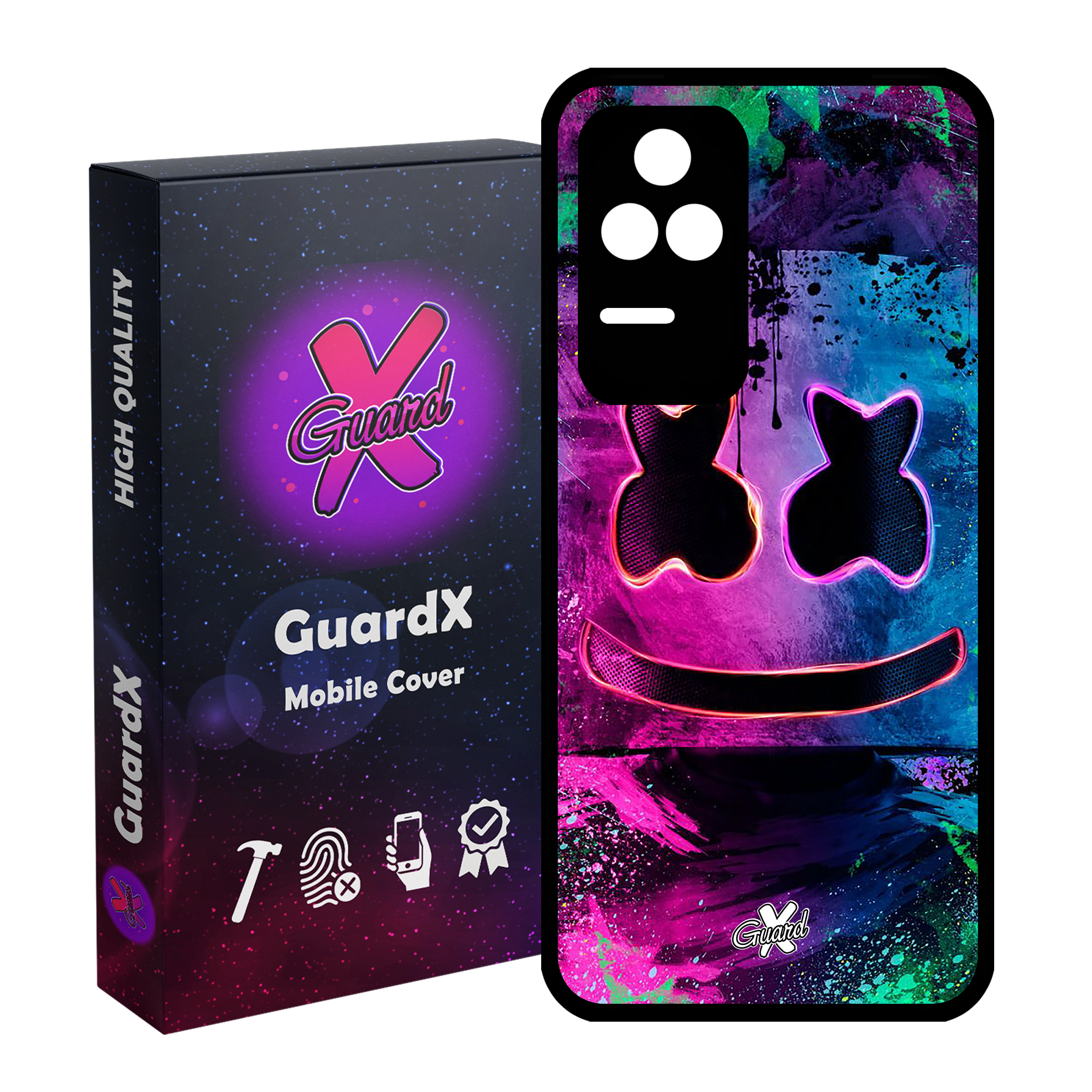 کاور گارد ایکس طرح Marshmello مدل Glass10028 مناسب برای گوشی موبایل شیائومی Poco F4/Redmi K40S