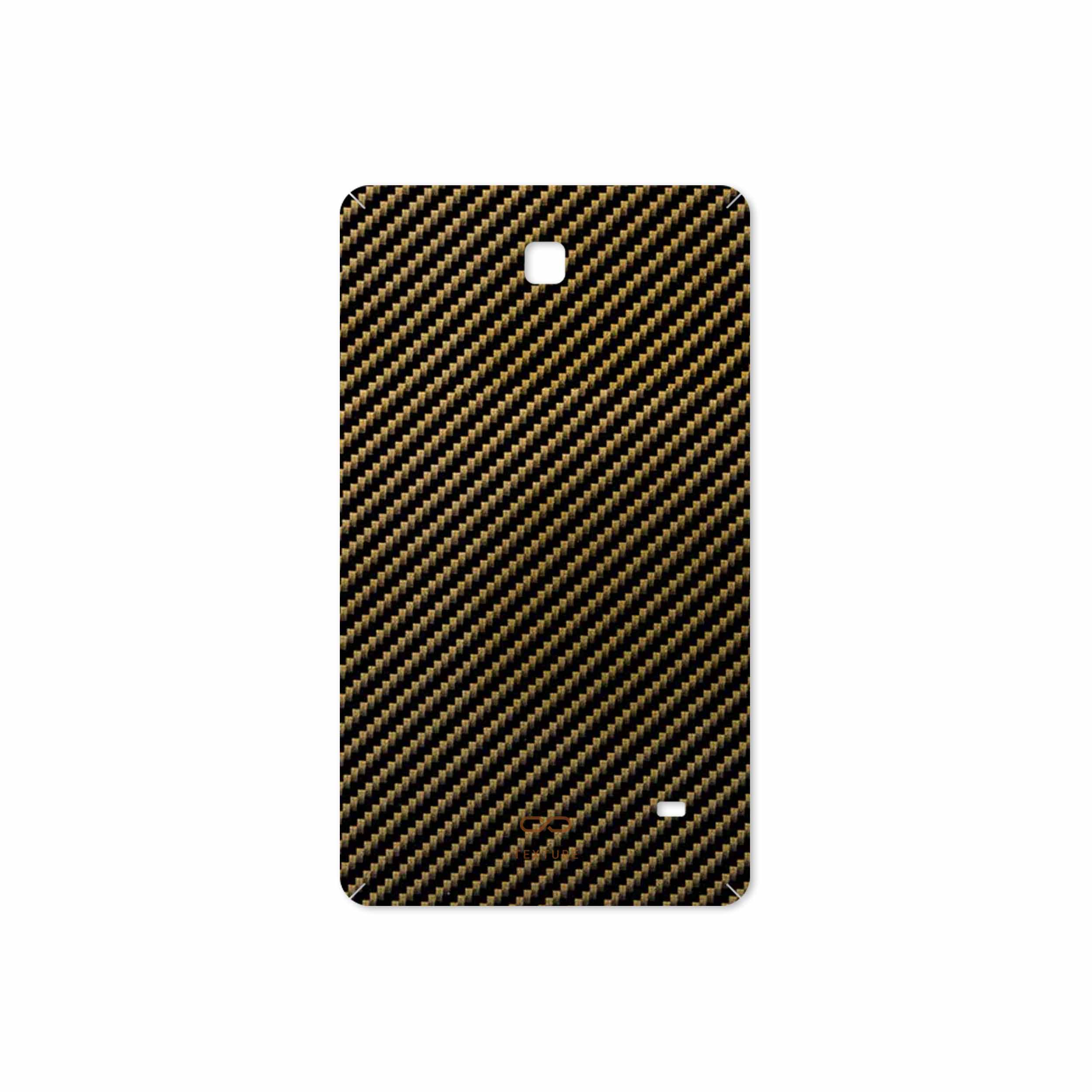 برچسب پوششی ماهوت مدل Glossy-Brown-Fiber مناسب برای تبلت سامسونگ Galaxy Tab 4 7.0 2014 T231