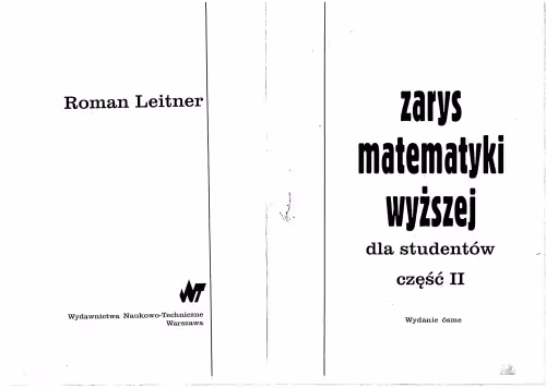 خرید و دانلود نسخه کامل کتاب Zarys matematyki wyższej dla inżynierów 2