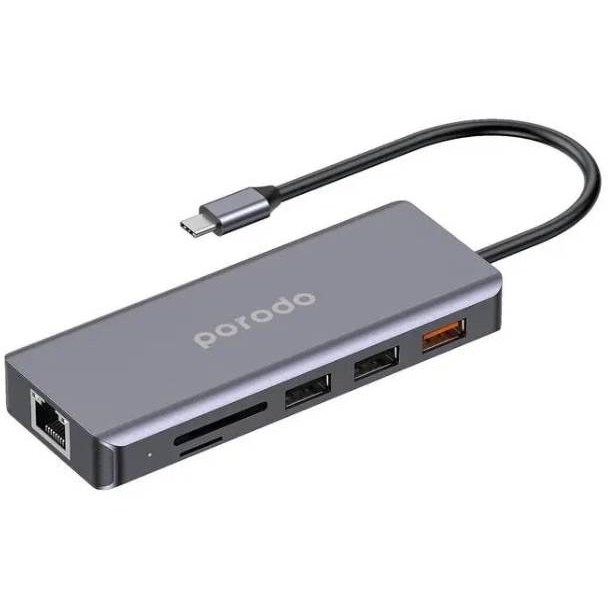 هاب 9 پورت پرودو Porodo 9in1 USB-C Hub Type-C