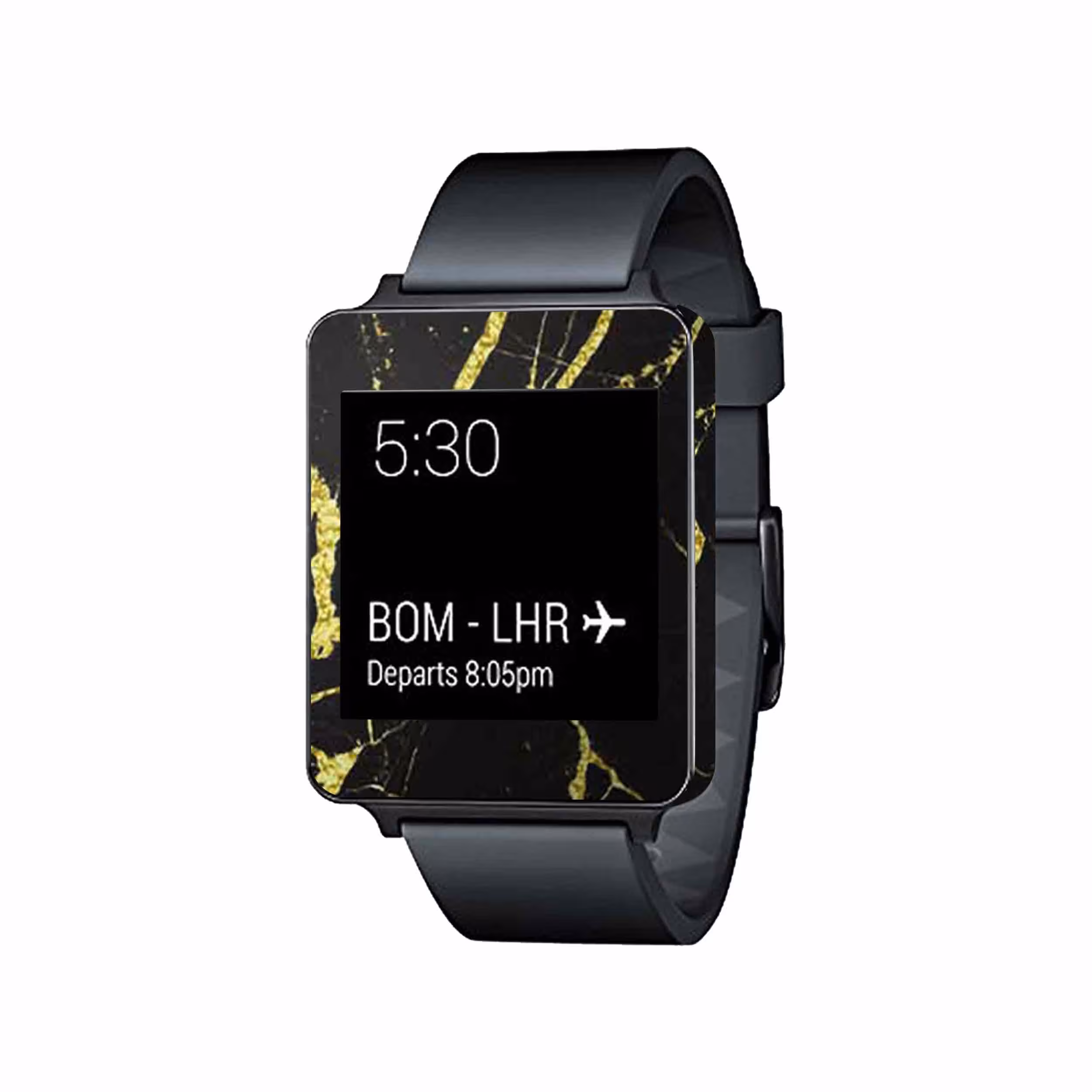 برچسب ماهوت طرح Graphite Gold Marble مناسب برای ساعت هوشمند ال جی G Watch