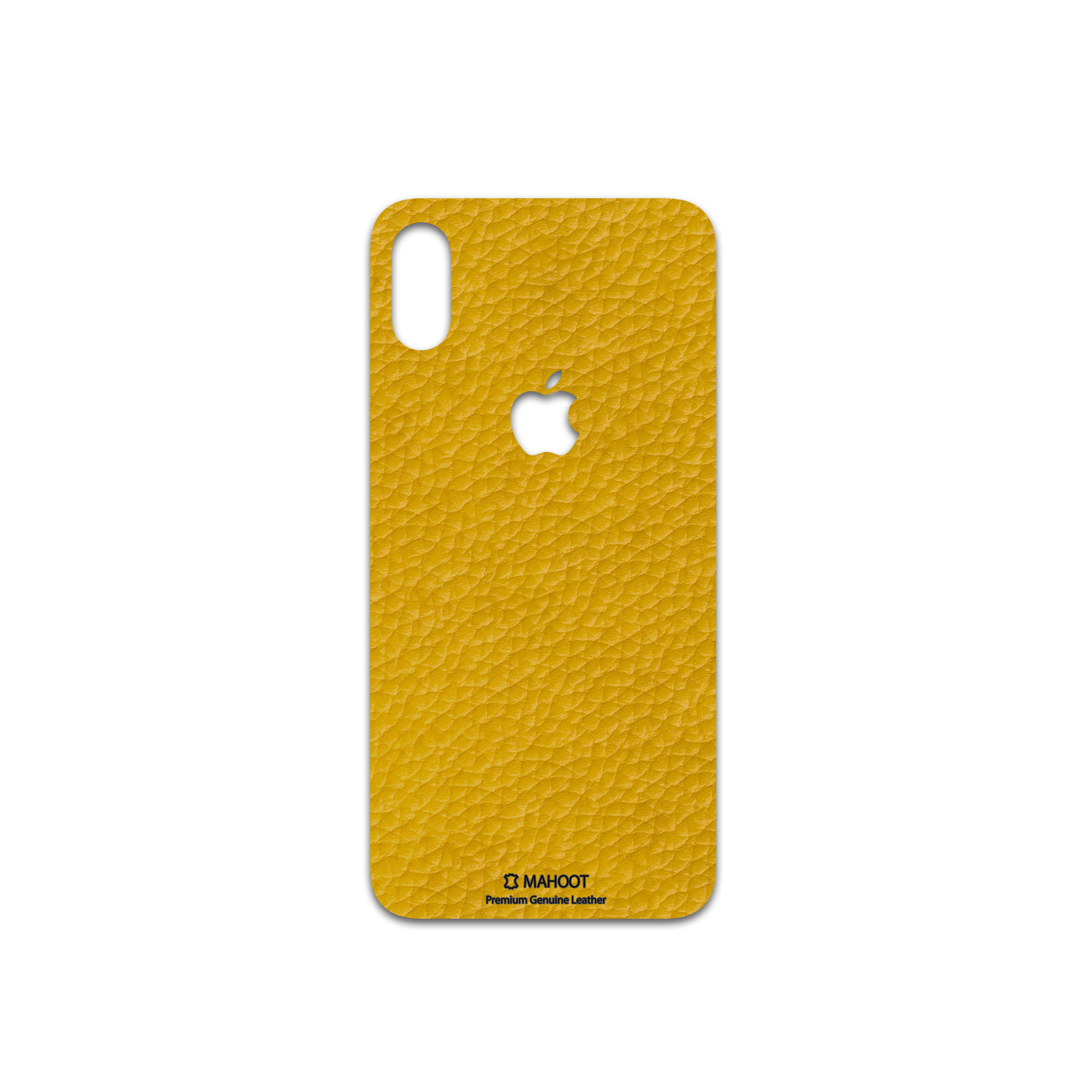 برچسب پوششی ماهوت مدل Mustard-Leather مناسب برای گوشی موبایل اپل iPhone XS