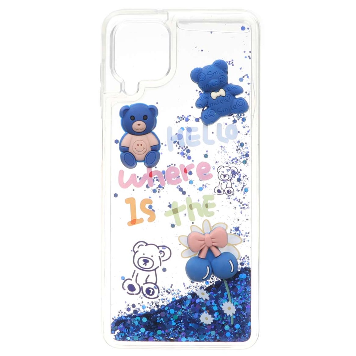 قاب-گارد موبایل عروسکی آکواریومی اکلیلی Samsung Galaxy A12 - M12-F12-ابی