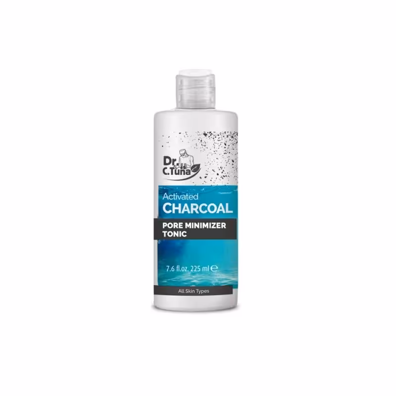 تونر صورت ذغالی DR C Tuna مدل Activated Charcoal فارماسی 225 میل