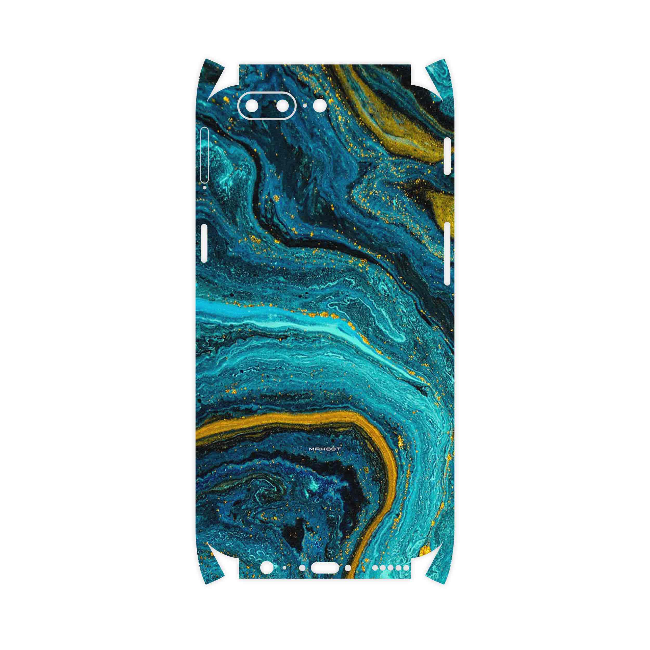 برچسب پوششی ماهوت مدل Turquoise marblewith golden streaks-FullSkin مناسب برای گوشی موبایل وان پلاس 5