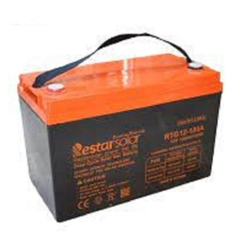 باطری خورشیدی 100آمپر 12ولت دیپ سایکل ژل مدلRTG12-100A برند رستار سولار Restar S