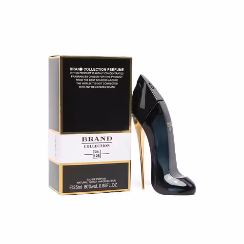 عطر ادکلن زنانه کارولینا هررا گود گرل کفشی مشکی برند کالکشن کد 126 (Carolina Herrera Good Girl) حجم 25 میل