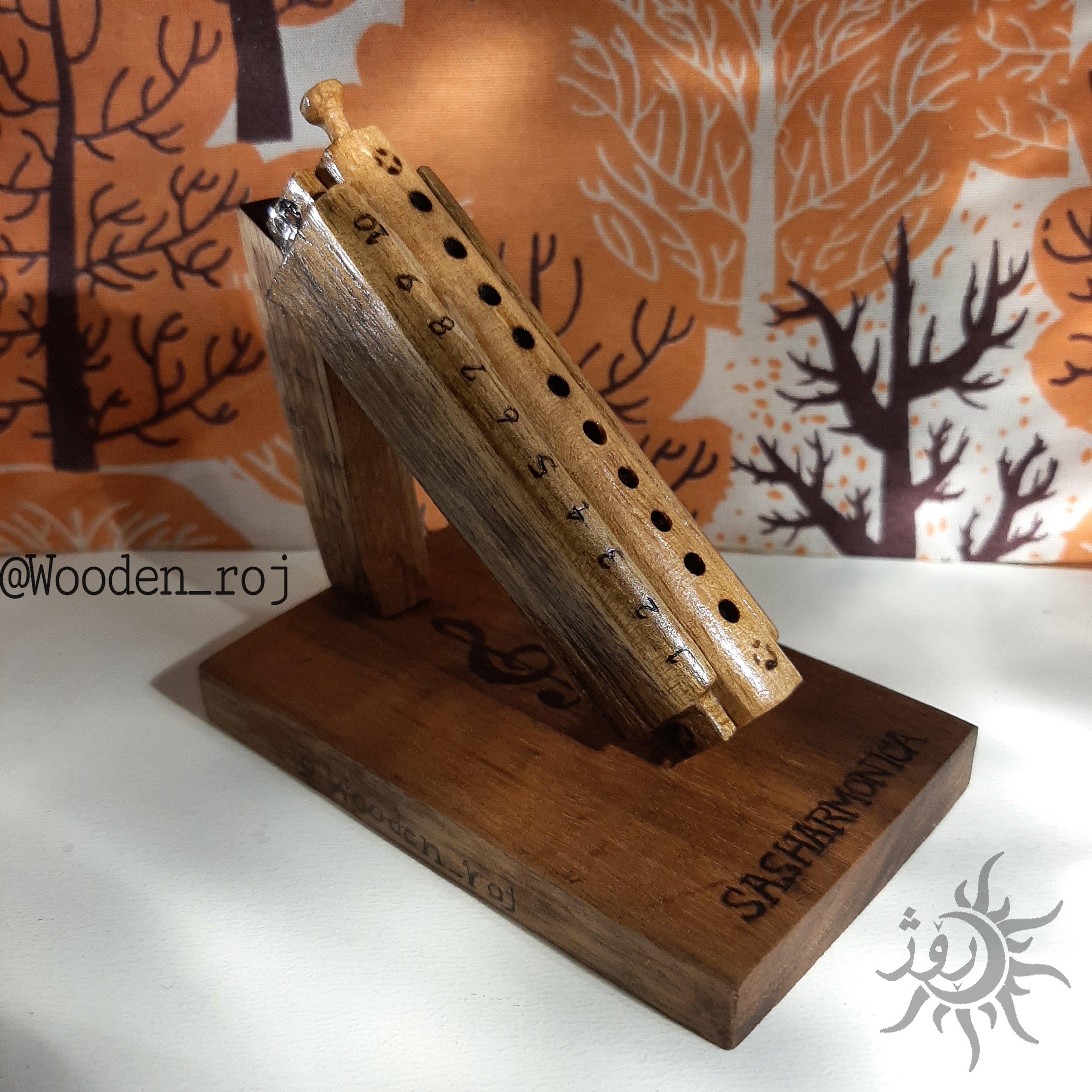 سازدهنی مینیاتوری دکوری 10 سانتی متر همراه با پایه