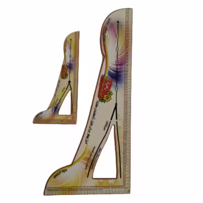 خط کش خیاطی زمرد مدل 02 مجموعه 2 عددی