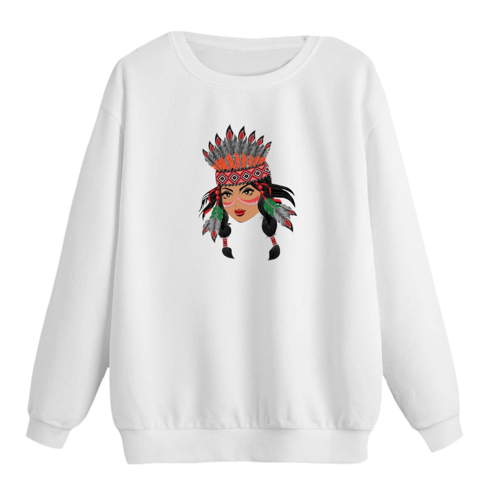 سویشرت زنانه مدل دختر سرخپوست