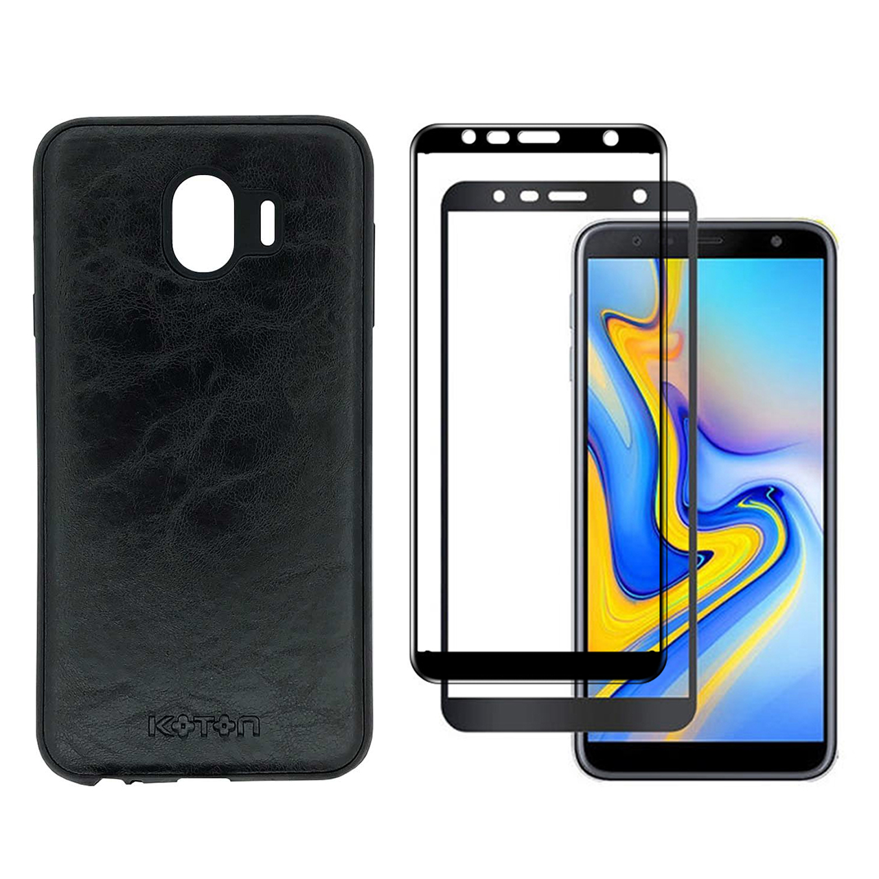 کاور مدل IBI9_2K مناسب برای گوشی موبایل سامسونگ Galaxy J4 به همراه محافظ صفحه نمایش بسته 2 عددی