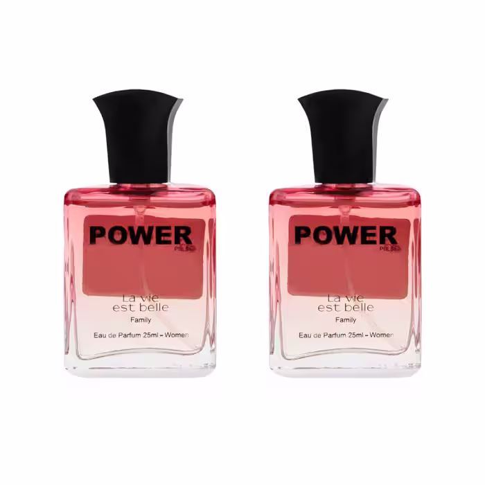 عطر جیبی  زنانه پاور پالس مدل لاویه بل حجم 25 میلی لیتر بسته 2 عددی