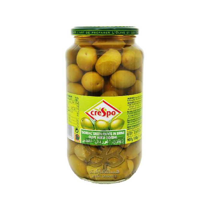 زیتون سبز درشت با هسته 900 گرم کرسپو - crespo