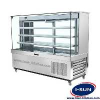 یخچال مکعبی ویترینی استیل 190 آیسان - فروشگاه آیسان