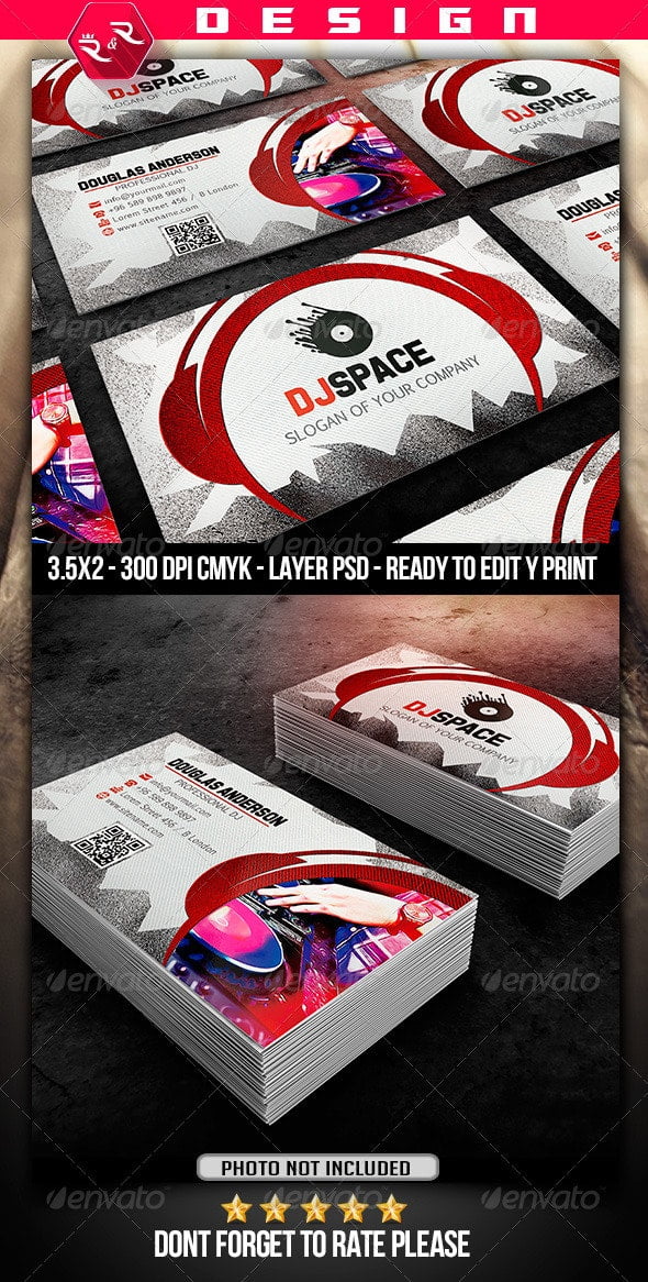 دانلود DJ Business Card Template – طرح لایه باز کارت ویزیت
