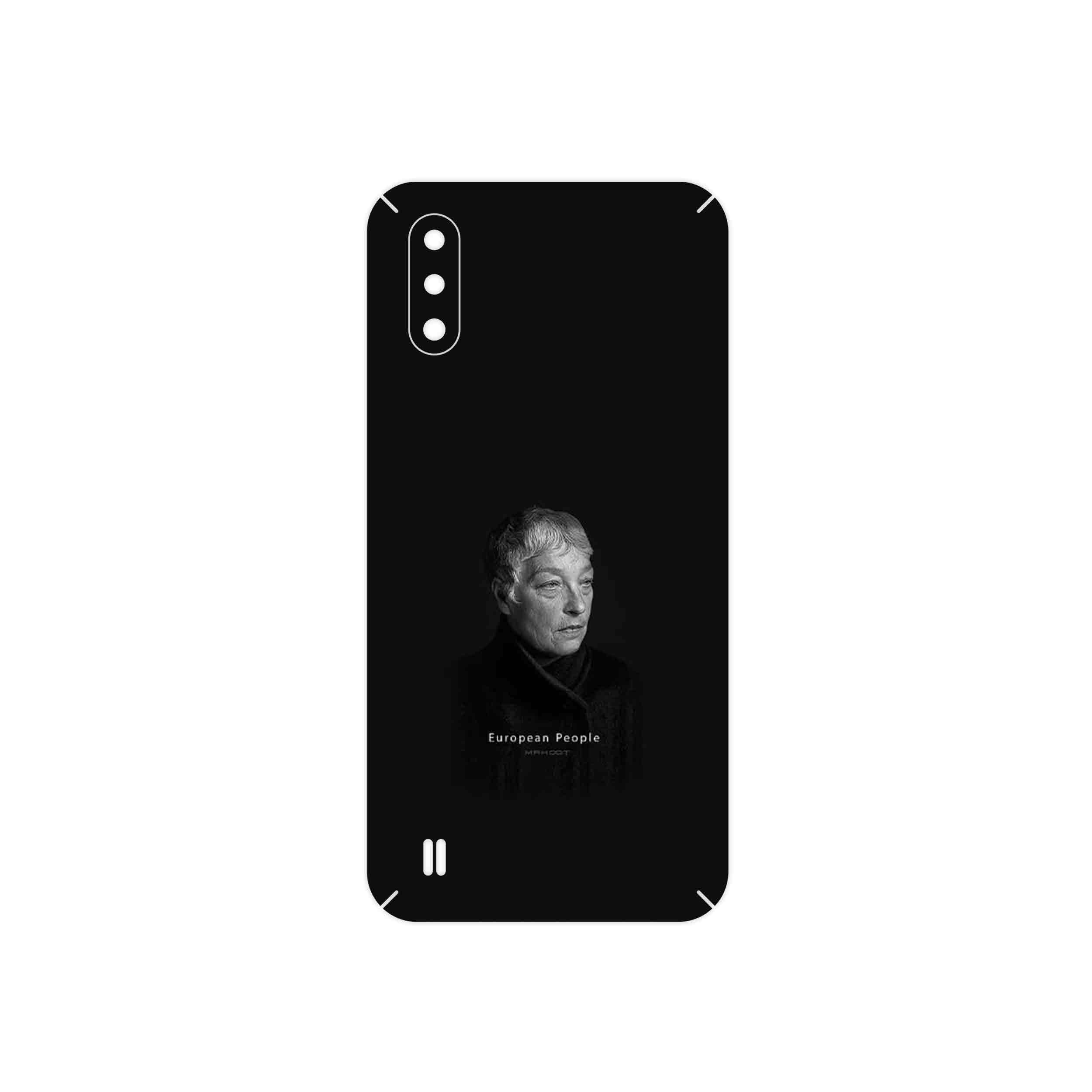 برچسب پوششی ماهوت مدل Portrait of a European Woman مناسب برای گوشی موبایل سامسونگ Galaxy M01