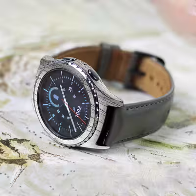 برچسب ماهوت طرح White_Wood مناسب برای ساعت هوشمند سامسونگ Galaxy Gear S2 Classic