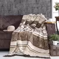 پتو ازدیلک مدل Pardus Bej سایز 180x220 سانتی متر