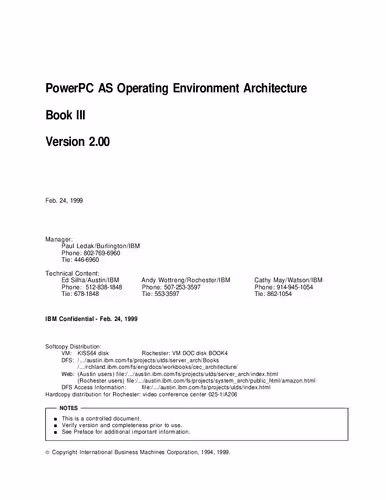 خرید و دانلود نسخه کامل کتاب PowerPC AS Operating Environment Architecture Book III Version 2.00