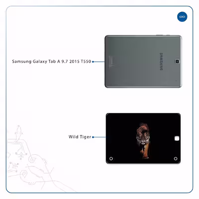 برچسب پوششی ماهوت مدل Wild Tiger مناسب برای تبلت سامسونگ Galaxy Tab A 9.7 2015 T550