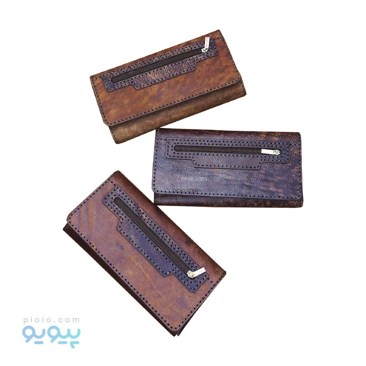 کیف پول بلند سه لت روزیپ آیتم 3208 عمده و کارتنی