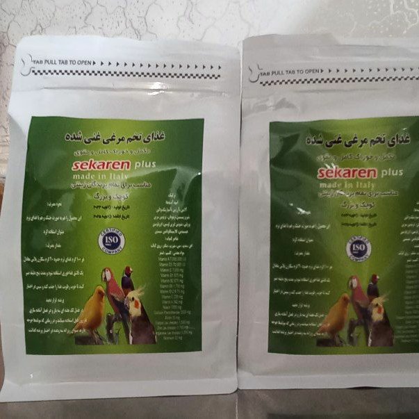سکارن پلاس غذای تخم مرغی مخصوص پرندگان زینتی کامل و غنی شده بدون نیاز به مکمل وزن یک کیلویی